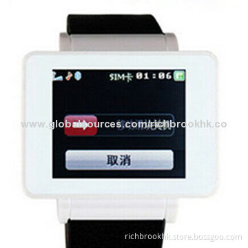 3G smart watch phone with Built-in GPS and 512MB RAM